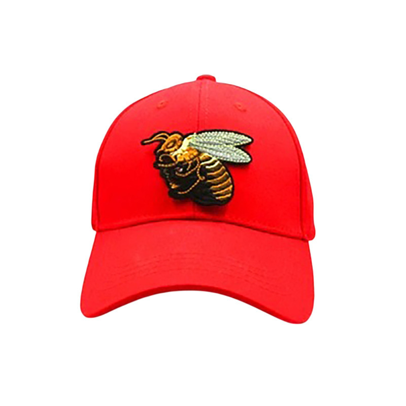 Casquette de baseball écusson abeille Couleur Rouge