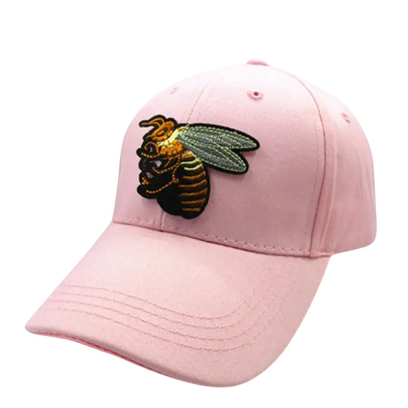 Casquette de baseball écusson abeille Couleur Rose