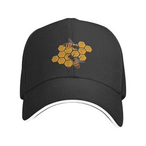 Caquette de baseball abeille et miel Couleur Noir