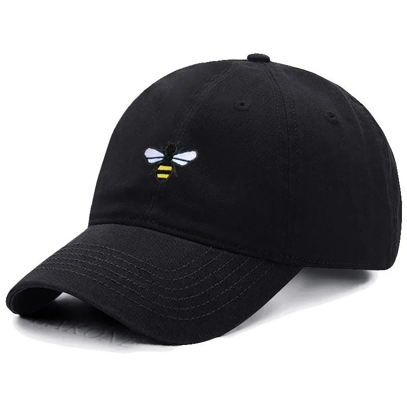 Casquette de Baseball unisexe Vintage avec Logo Abeille Couleur Noir