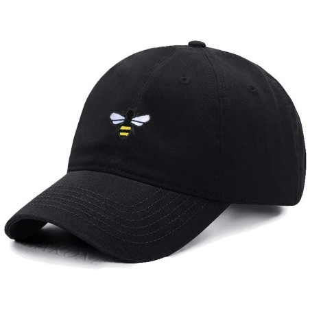 Casquette de Baseball unisexe Vintage avec Logo Abeille Couleur Noir