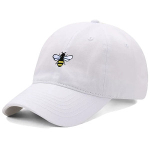 Casquette de Baseball unisexe Vintage avec Logo Abeille Couleur Blanc