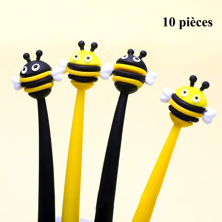 Lot de Stylos Gel abeille 0.5mm, 10 pièces/lot