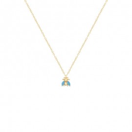 Collier ras du cou en argent Sterling 925 pierre couleur orange