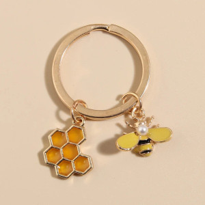 Porte-clés Abeille Rayon de Miel Doré | Bijou | 1001 Abeilles