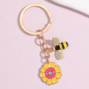 Porte-clés Abeille Jardin Radieux | Cadeau Amoureux des Abeilles