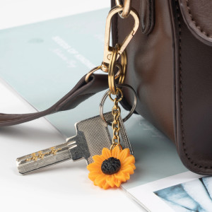 'Sunny Sunflower' Bee Keychain – Cute & Elegant Gift Idea