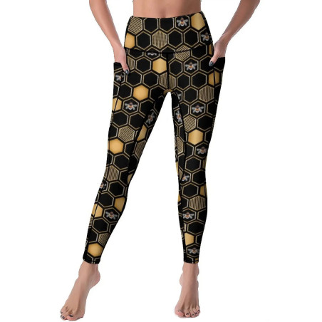 Legging Abeille "Reine des Abeilles" | Yoga & Sport Chic