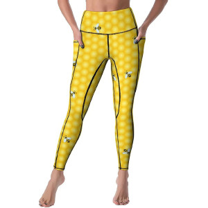 Legging Yoga Abeille & Nid d'Abeille | Douceur de la Ruche