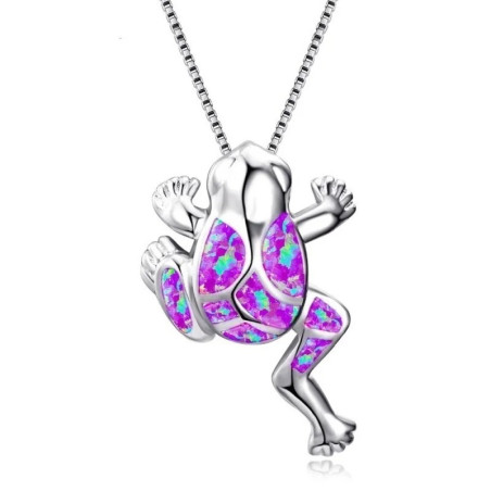 Collier Grenouille Opalescente | Bijou Nature & Porte-Bonheur