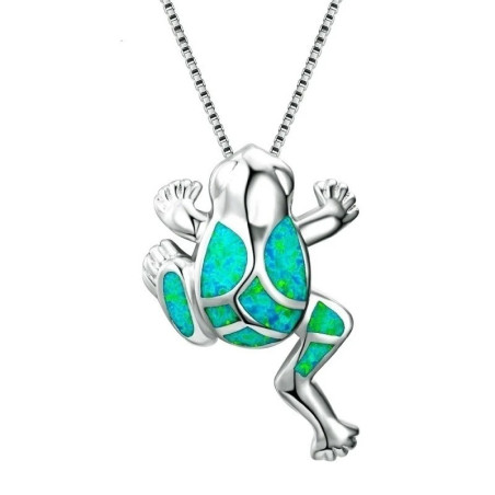 Amethyst Shimmer Frog Necklace | Unique Nature Jewelry Gift
