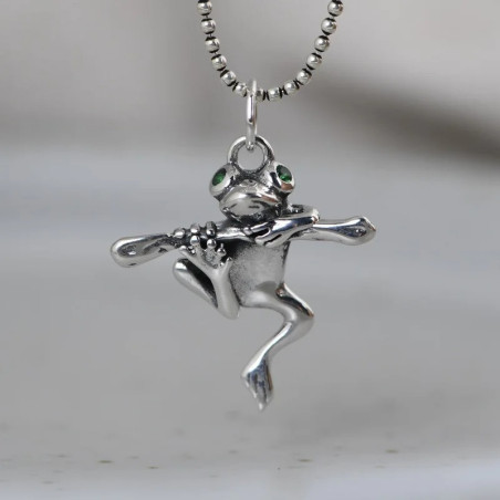 Handmade Frog Pendant 925 Silver | Cute Nature Jewelry Gift