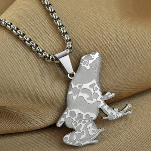 Cute Frog Necklace | Stainless Steel Animal Jewelry Gift