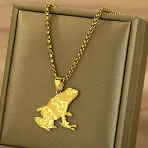 Collier Grenouille Mignon | Bijou Animalier Acier Inox Cadeau