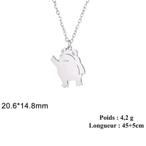 Collier Grenouille Doigt d'Honneur | Bijou Acier Inoxydable