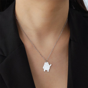 Collier Grenouille Doigt d'Honneur | Bijou Acier Inoxydable
