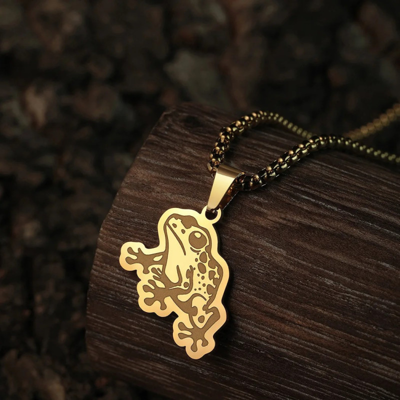 Tropical Dream Frog Necklace | Stainless Steel Nature Jewelry