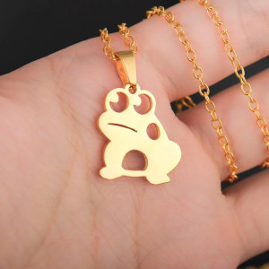 Playful Leaping Frog Necklace - Minimalist Gold or Silver Jewelry