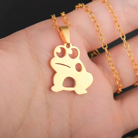 Playful Leaping Frog Necklace - Minimalist Gold or Silver Jewelry