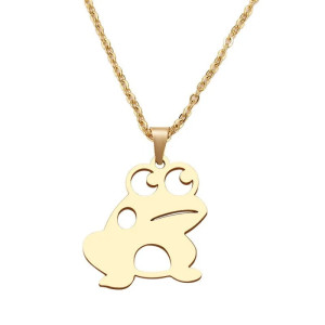 Collier Grenouille Bondissante - Bijou Minimaliste Doré/Argenté