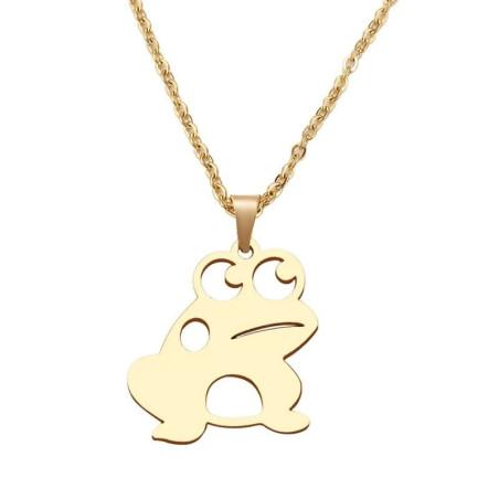 Playful Leaping Frog Necklace - Minimalist Gold or Silver Jewelry
