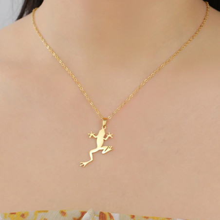 Collier Grenouille Mignon 'Bond de Lumière' | Bijou Cadeau