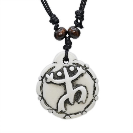 Collar Rana Mística Tribal | Joya Étnica Original de Resina