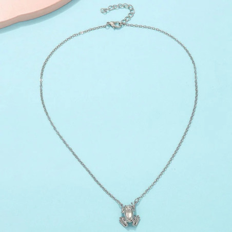 Collier Grenouille Mignon | Pendentif Doré & Argenté | Idée Cadeau