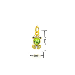 Collier Grenouille Royale Gemme Verte - Bijou Plaqué Or 18k