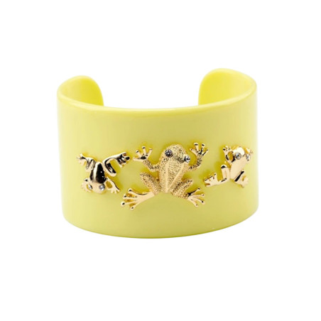 Pulsera Rana Dorada Tropical | Joyería Original y Divertida