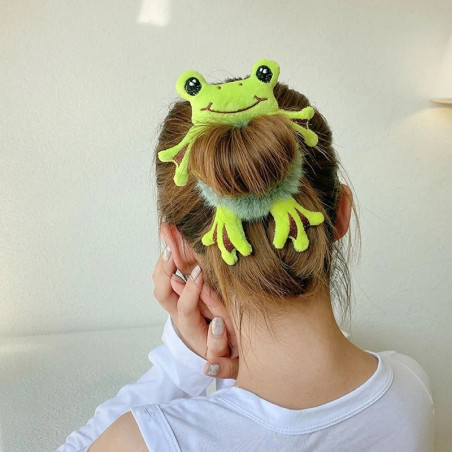 détails du Chouchou Grenouille élastiques en peluche pour femmes