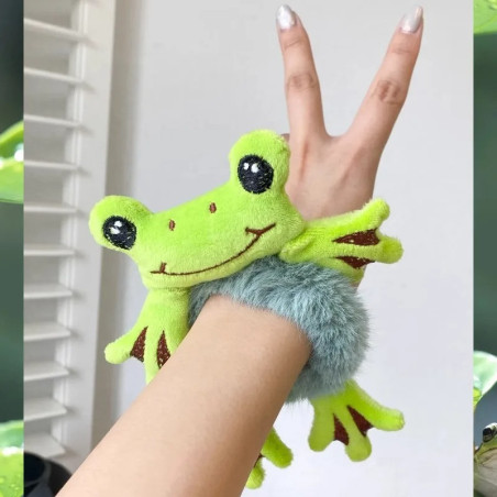 utilisation Chouchou Grenouille élastiques en peluche pour femmes