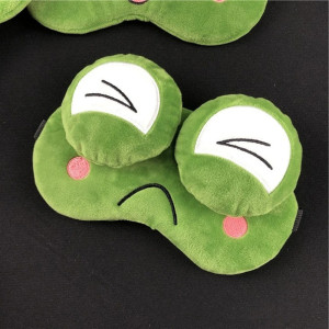 Masque de sommeil Grenouille en peluche pour enfant - modele 2