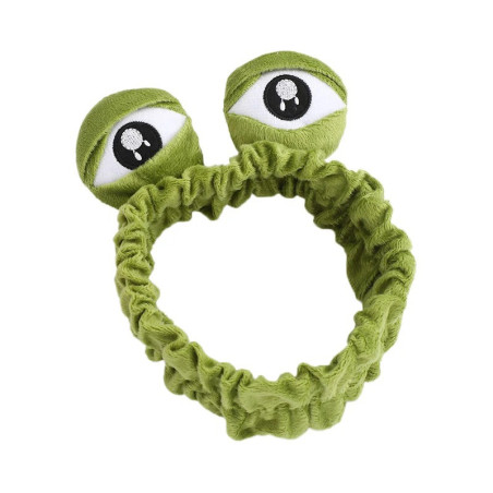 détails du Bandeau Cheveux Grenouille en peluche