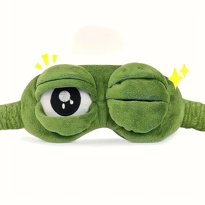 Masque de Nuit Peluche Grenouille Rigolote pour Enfant