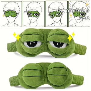 détails Masque de Nuit Peluche Grenouille Rigolote pour Enfant