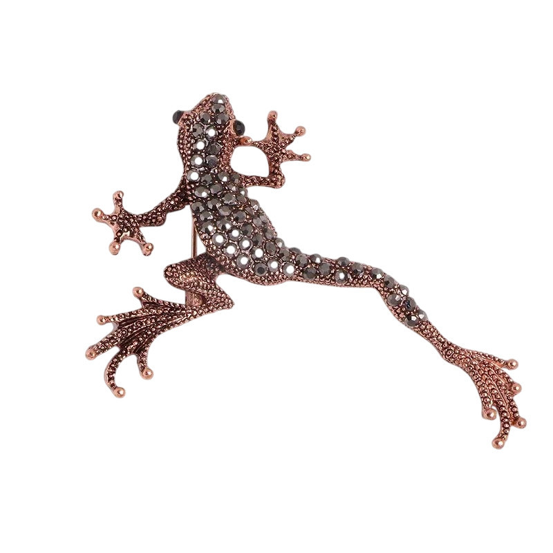 Broche Grenouille Rétro Rebond Majesteux couleur sombre