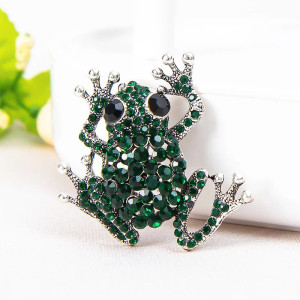 Broche Grenouille Mignonne en Strass | Bijou Animalier Original