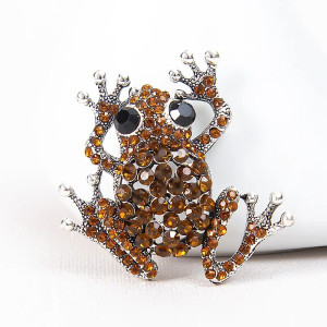 Frosch Brosche "Verzaubertes Prisma" | Strass Schmuck Geschenk