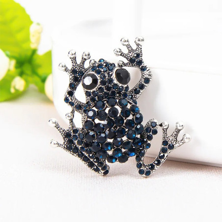 Frosch Brosche "Verzaubertes Prisma" | Strass Schmuck Geschenk