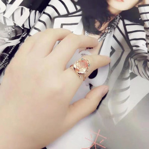 Aurora Crystal Frog Ring | Cute & Unique Animal Jewelry Gift
