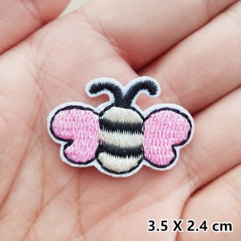 Mini-patchs brodés  10 modèles de petites abeilles pop - type 4