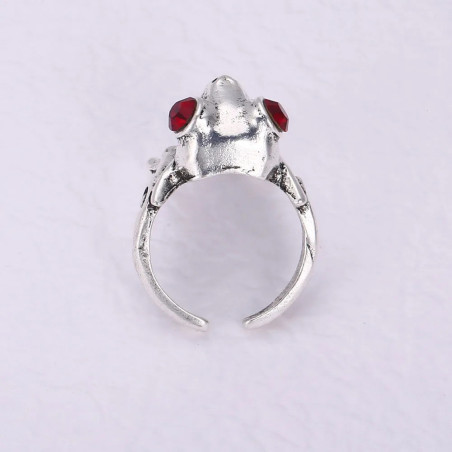 Bague Grenouille "L'Étang aux Nénuphars" | Bijou Ajustable Unique