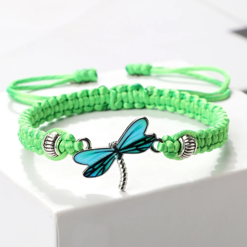 Bracelet Libellule Ailes d'Azur couleur vert