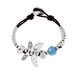 Pulsera Libélula con Piedra de Color | Joya Única y Original