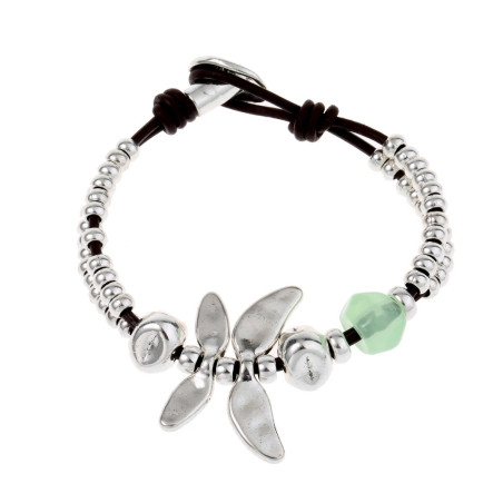 Pulsera Libélula con Piedra de Color | Joya Única y Original