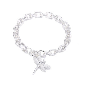 Elegant Dragonfly Bracelet in 925 Sterling Silver | 1001Bees