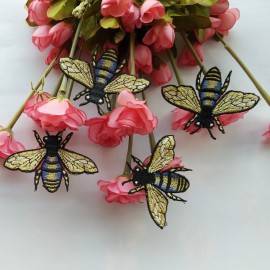 Lot de 6 patchs abeille pour la décoration intérieure.