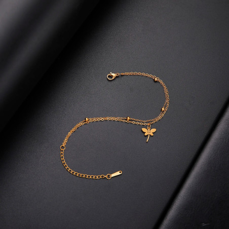 Bracciale Libellula Doppia Catena - Gioiello Elegante Regolabile