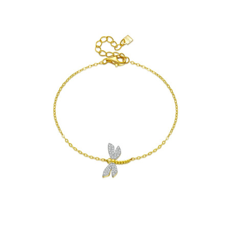 Bracciale Libellula Eleganza - Argento Sterling & Placcato Oro 18K